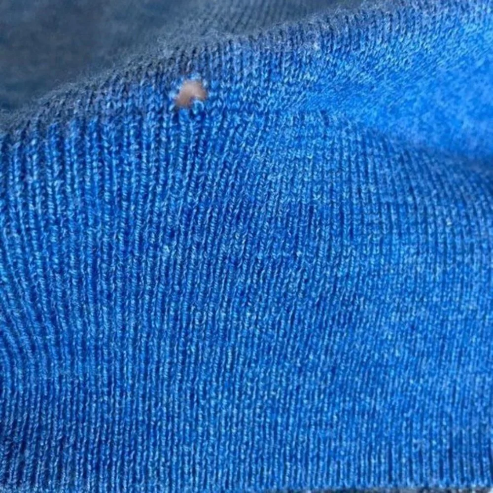Banana Republic Blue Wool Blend 1/4 Zip Sweater XL